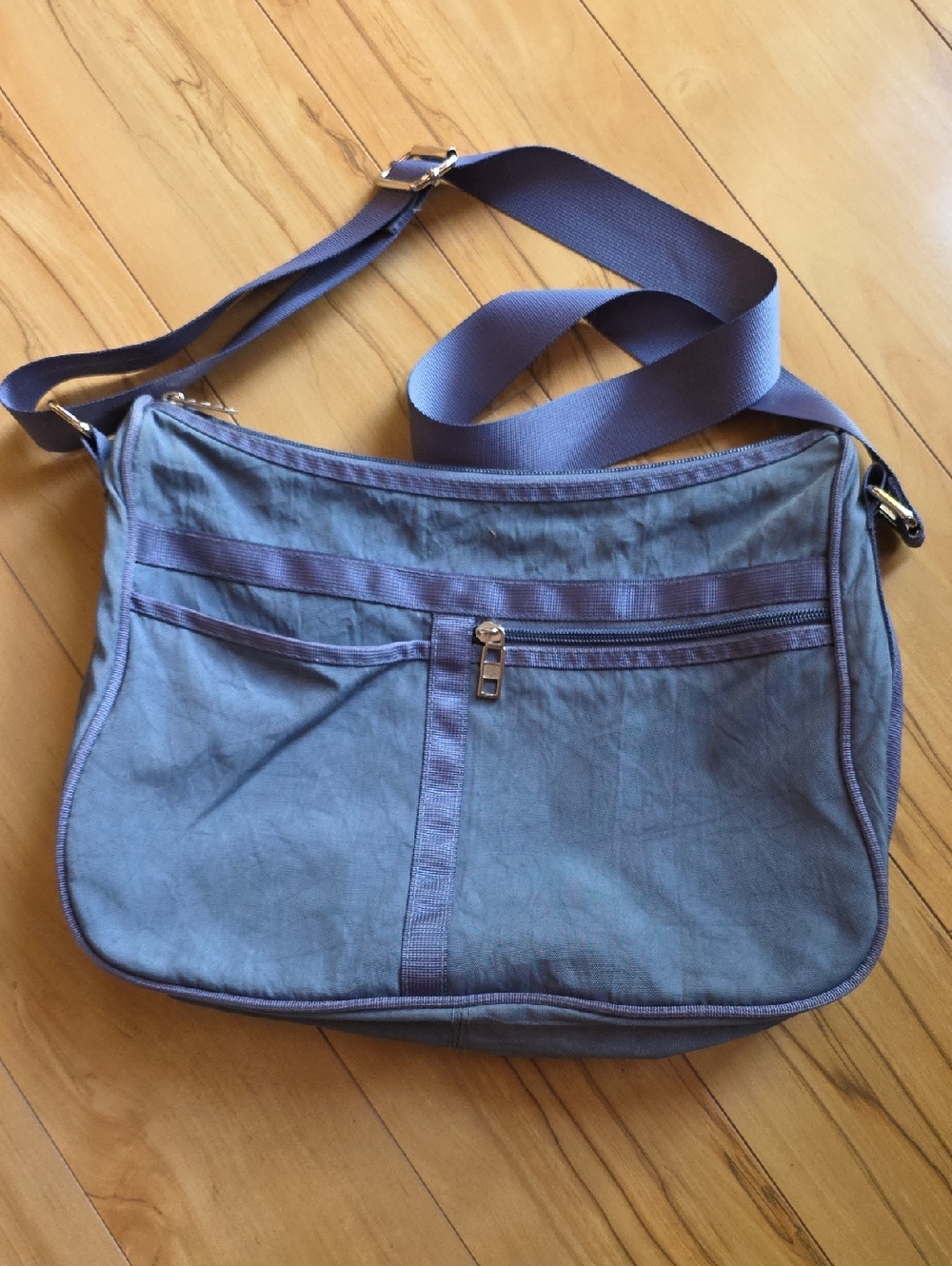 GAL Nylon Crossbody Bag Purse with Adjustable Shoulder Strap Slate Blue